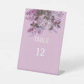 Einfaches elegantes Lavendel, Hochzeitstisch Sockelschild (Vorderseite)