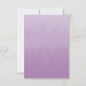 Einfaches elegantes Lavender Lila Wedding RSVP Karte (Rückseite)