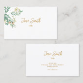 Einfaches elegantes Leaf Botanisch Visitenkarte (Vorne/Hinten)