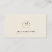 Einfaches elegantes Leaf-Logo Visitenkarte (Vorderseite)