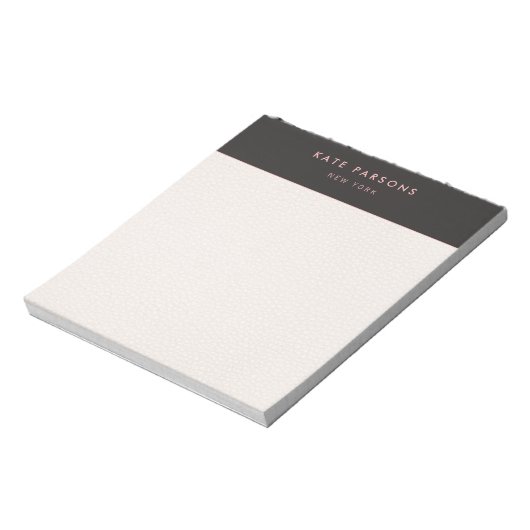 Einfaches elegantes Leather Notepad Notizblock (Rotiert)