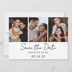 Einfaches Elegantes LGBTQ-Foto-Skript Save The Date
