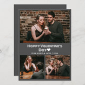 Einfaches elegantes Liebe-Valentinstag-Foto Feiertagskarte (Vorne/Hinten)