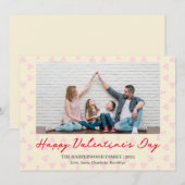 Einfaches elegantes Liebe-Valentinstag Foto Feiertagskarte (Vorne/Hinten)