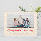 Einfaches elegantes Liebe-Valentinstag Foto Feiertagskarte (Stehend Vorderseite)