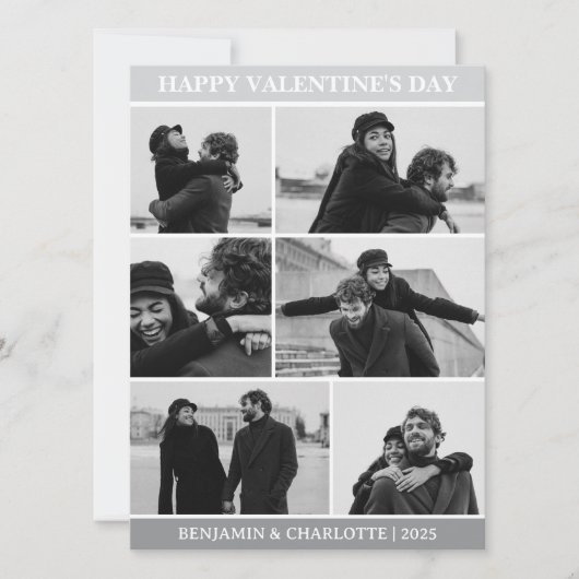 Einfaches Elegantes Liebe Valentinstag Foto Feiertagskarte (Vorderseite)