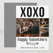 Einfaches elegantes Liebe-Valentinstag-Foto Feiertagskarte (Vorne/Hinten)