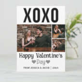 Einfaches elegantes Liebe-Valentinstag-Foto Feiertagskarte (Stehend Vorderseite)