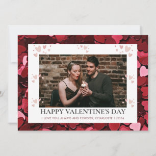 Einfaches elegantes Liebe-Valentinstag-Foto Feiertagskarte