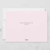 Einfaches elegantes Liebe-Valentinstag Foto Feiertagskarte (Rückseite)