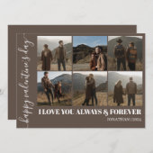 Einfaches elegantes Liebe-Valentinstag-Foto Feiertagskarte (Vorne/Hinten)