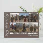 Einfaches elegantes Liebe-Valentinstag-Foto Feiertagskarte (Stehend Vorderseite)