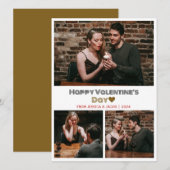 Einfaches elegantes Liebe-Valentinstag-Foto Feiertagskarte (Vorne/Hinten)