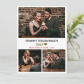 Einfaches elegantes Liebe-Valentinstag-Foto Feiertagskarte (Stehend Vorderseite)