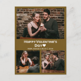Einfaches elegantes Liebe-Valentinstag-Foto Feiertagspostkarte