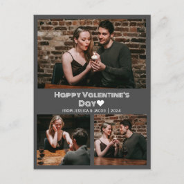 Einfaches elegantes Liebe-Valentinstag-Foto Feiertagspostkarte