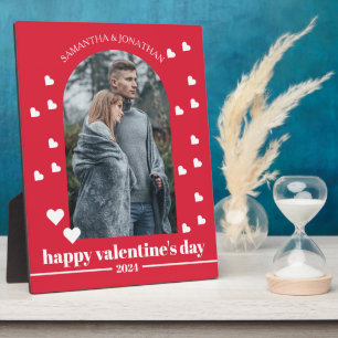 Einfaches elegantes Liebe-Valentinstag-Foto Fotoplatte