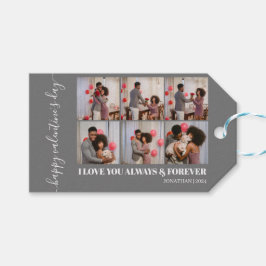 Einfaches elegantes Liebe-Valentinstag-Foto Geschenkanhänger