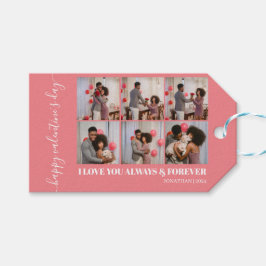 Einfaches elegantes Liebe-Valentinstag-Foto Geschenkanhänger