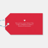 Einfaches elegantes Liebe-Valentinstag-Foto Geschenkanhänger (Rückseite Horizontal)