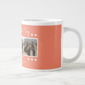 Einfaches elegantes Liebe-Valentinstag-Foto Jumbo-Tasse (Rechts)