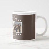 Einfaches elegantes Liebe-Valentinstag-Foto Jumbo-Tasse (Rechts)