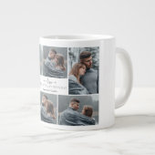Einfaches elegantes Liebe-Valentinstag-Foto Jumbo-Tasse (Vorderseite Rechts)