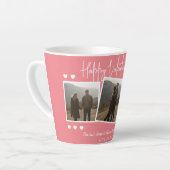 Einfaches elegantes Liebe-Valentinstag-Foto Milchtasse (Linke Ecke)