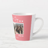 Einfaches elegantes Liebe-Valentinstag-Foto Milchtasse (Rechts)