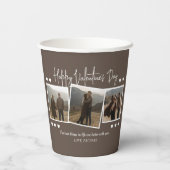 Einfaches elegantes Liebe-Valentinstag-Foto Pappbecher (Rückseite)