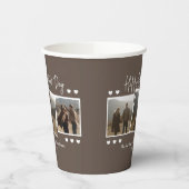 Einfaches elegantes Liebe-Valentinstag-Foto Pappbecher (Links)