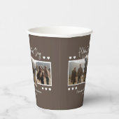 Einfaches elegantes Liebe-Valentinstag-Foto Pappbecher (Rechts)