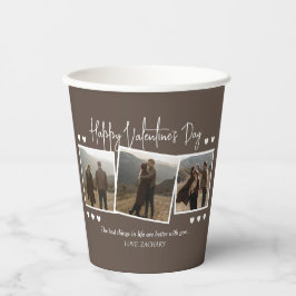 Einfaches elegantes Liebe-Valentinstag-Foto Pappbecher