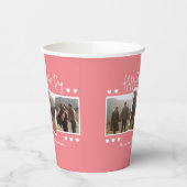 Einfaches elegantes Liebe-Valentinstag-Foto Pappbecher (Links)
