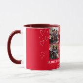 Einfaches elegantes Liebe-Valentinstag-Foto Tasse (Links)