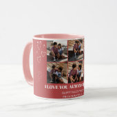 Einfaches elegantes Liebe-Valentinstag-Foto Tasse (Vorderseite Links)