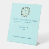 Einfaches elegantes Logo für das Unternehmen Aqua Sockelschild (Vorderseite)