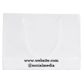 Einfaches elegantes Logo Große Geschenktüte (Rückseite)