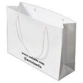 Einfaches elegantes Logo Große Geschenktüte (Rückseite Schrägansicht)