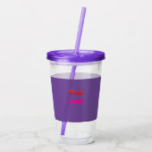 Einfaches, elegantes Logo hier Acryltrinkbecher (Rückseite)