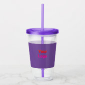 Einfaches, elegantes Logo hier Acryltrinkbecher (Vorderseite)