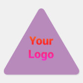 Einfaches, elegantes Logo hier Dreieckiger Aufkleber (Vorderseite)