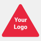 Einfaches, elegantes Logo hier Dreieckiger Aufkleber (Vorderseite)