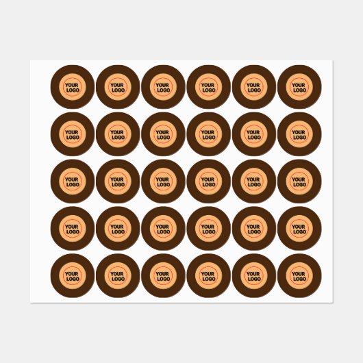 Einfaches, elegantes Logo hier Etiketten (Blatt)