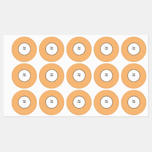 Einfaches, elegantes Logo hier Etiketten (Blatt)