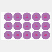 Einfaches, elegantes Logo hier Etiketten (Blatt)