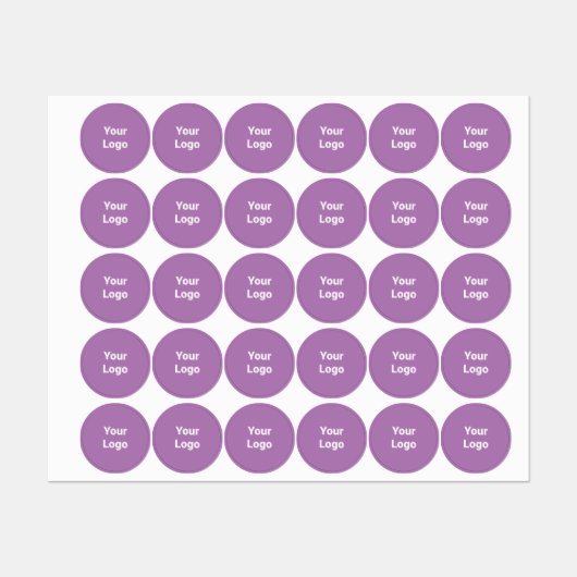 Einfaches, elegantes Logo hier Etiketten (Blatt)