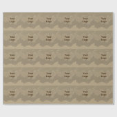 Einfaches, elegantes Logo hier Geschenkpapier (Flach)
