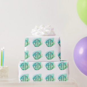 Einfaches, elegantes Logo hier Geschenkpapier