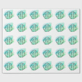 Einfaches, elegantes Logo hier Geschenkpapier (Flach)